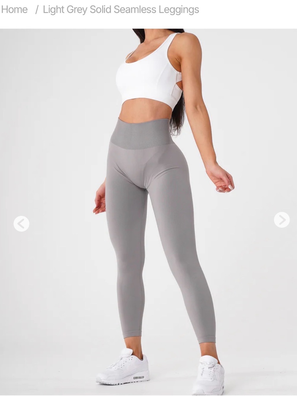 NVGTN Light Grey High-Waist Seamless Leggings